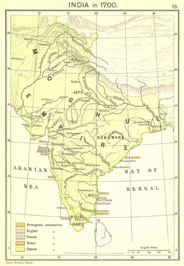 Mughal Empire Map (1700)